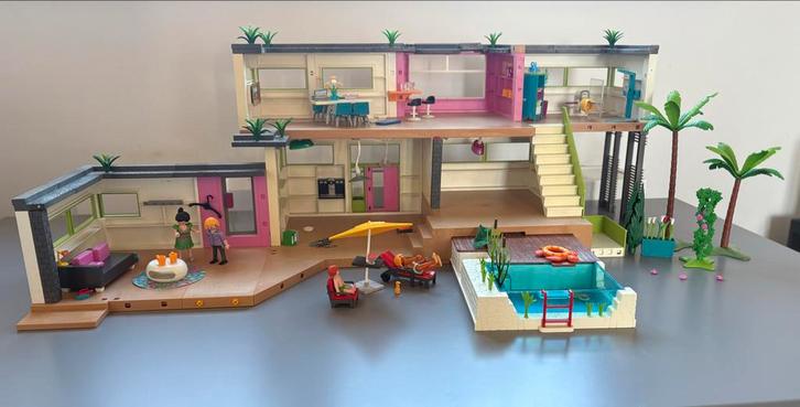 Playmobil Modern Luxe Villa 5574, 5586, 5575, Kinderen en Baby's, Speelgoed | Playmobil, Zo goed als nieuw, Ophalen of Verzenden