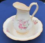 Lampetstel, Waskom met Waterkan, antiek, Antiek en Kunst, Antiek | Porselein, Ophalen of Verzenden