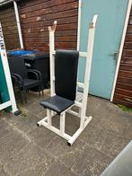 Oldschool shoulder press   bench, Sport en Fitness, Fitnessmaterialen, Fitnessbank, Ophalen of Verzenden, Zo goed als nieuw