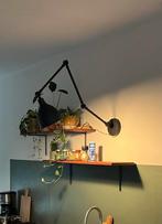 2 zwarte wandlampen – verstelbaar met 3 en 4 scharnieren, Huis en Inrichting, Lampen | Wandlampen, Ophalen of Verzenden, Zo goed als nieuw