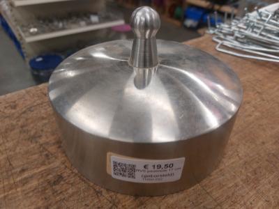 RVS paalmuts 17 cm (geborsteld), Watersport en Boten, Bootonderdelen, Gebruikt