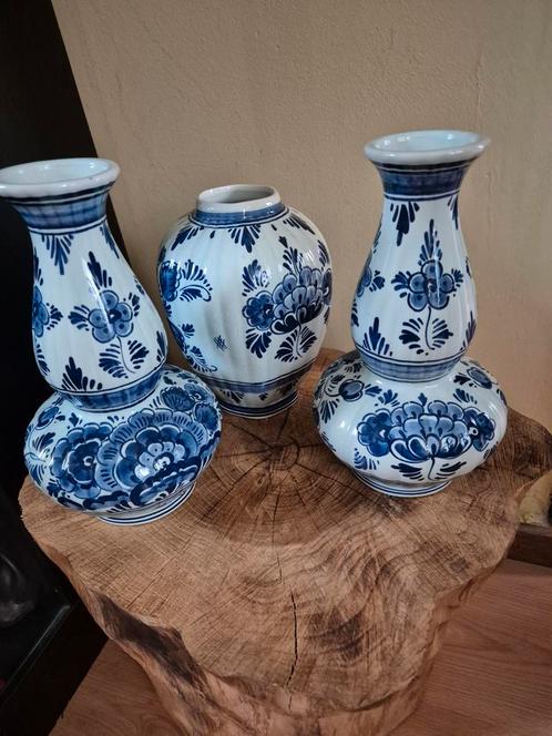 Delfts Blauw Vazen Set - Handgeschilderd Holland, Antiek en Kunst, Antiek | Vazen, Ophalen