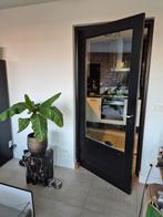 Hard houten deur met kozijn, Doe-het-zelf en Verbouw, Deuren en Horren, Ophalen, Buitendeur, 200 tot 215 cm