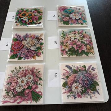 Diamond painting kaarten Bloemen  beschikbaar voor biedingen