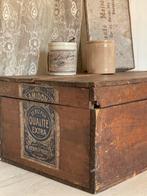 Brocante oud houten AMIDON kistje, Antiek en Kunst, Ophalen of Verzenden