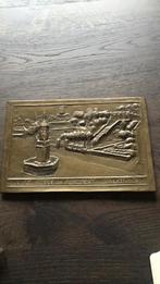 Plaque brons/messing Valkenburg, Antiek en Kunst, Curiosa en Brocante, Ophalen of Verzenden