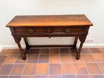 Antieke houten console tafel met lades, Ophalen
