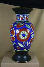 Grote Gouda plateel vaas 37 cm 1927, Antiek en Kunst, Ophalen of Verzenden