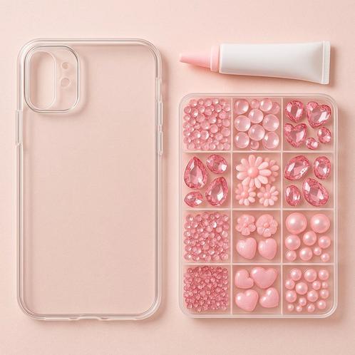 DIY KIT Telefoonhoesje Versieren – Glam Knutselset Meisje, Hobby en Vrije tijd, Knutselen, Nieuw, Materiaal, Ophalen