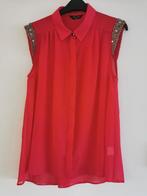 Blouse met strassteentjes en kraaltjes mt. M, Verzenden, Zo goed als nieuw, Maat 38/40 (M), Rood