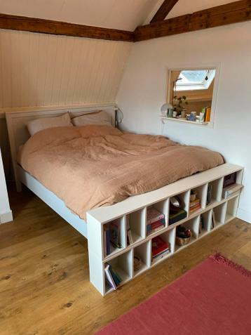 Wit Ikea bedframe 160cm + evt. matras - afbeelding 1