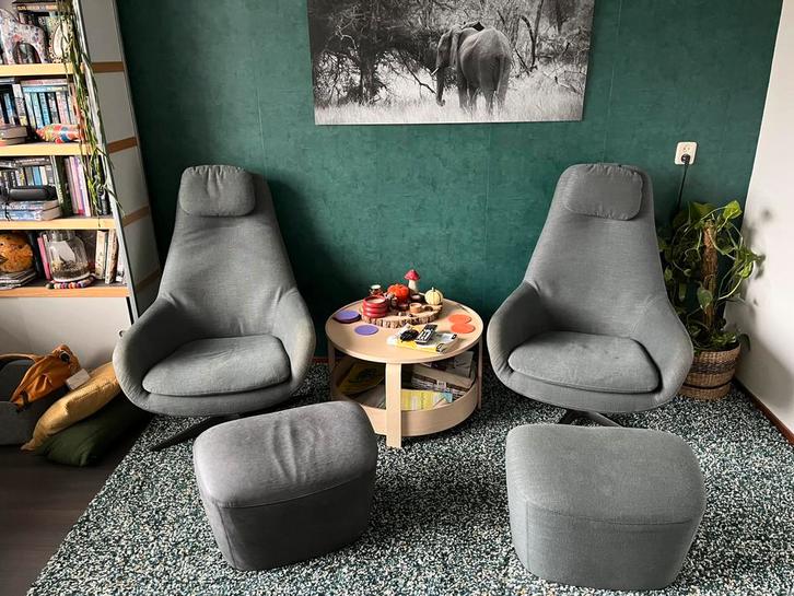 Pode spark two - set van 2, Huis en Inrichting, Fauteuils, Zo goed als nieuw, Leer, Metaal, Stof, 50 tot 75 cm, 75 tot 100 cm