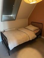 IKEA meegroeibed bed MINNEN zwart spijlen, Kinderen en Baby's, Ophalen, 180 cm of meer, 70 tot 85 cm