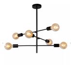Lucide lester plaffonière zwart voor 6 lampen e27 fitting., Ophalen, Zo goed als nieuw