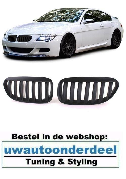 Grill Mat Zwart Enkel Spijl Geschikt Voor Bmw 6 Serie E63 E6, Auto diversen, Tuning en Styling, Verzenden