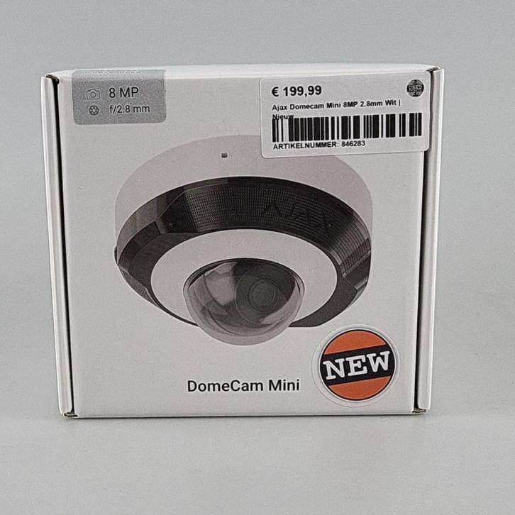 Ajax Domecam Mini 8MP 2.8mm Wit | Nieuw, Huis en Inrichting, Deurbellen, Nieuw
