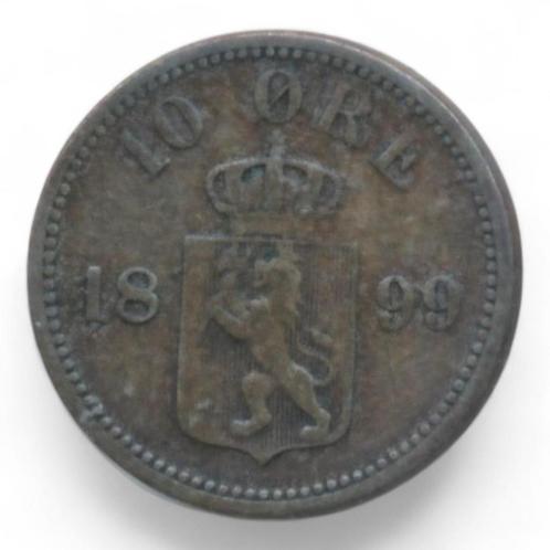 Noorwegen 10 Øre 1899, Postzegels en Munten, Munten | Europa | Niet-Euromunten, Losse munt, Overige landen, Ophalen of Verzenden