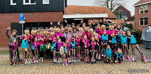 Carnaval loopgroep thema disco!, Kleding | Dames, Carnavalskleding en Feestkleding, Zo goed als nieuw, Kleding, Ophalen