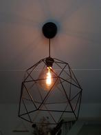 Hanglamp industrial look zwart, Huis en Inrichting, Lampen | Hanglampen, Ophalen of Verzenden, Zo goed als nieuw, Glas, Minder dan 50 cm