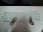 2x Duraline wandplank glas helder 60x15cm + clips, Ophalen, Gebruikt