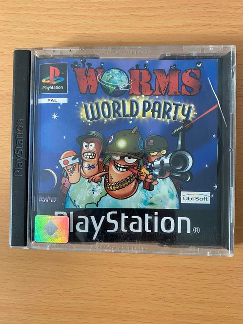 Worms world party (no front), Spelcomputers en Games, Games | Sony PlayStation 1, Zo goed als nieuw, 3 spelers of meer, Vanaf 3 jaar