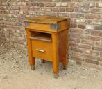 mooie kleine hakblok met lade kapblok slagersblok, Antiek en Kunst, Curiosa en Brocante, Ophalen