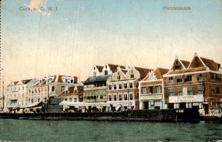 Curacao - Handelskade, Verzamelen, Ansichtkaarten | Nederland, Gelopen, Noord-Brabant, Voor 1920, Ophalen of Verzenden