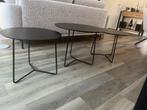 Salontafelset, zwart, rond 60 en 50, hoog 47 en 42, Huis en Inrichting, Tafels | Bijzettafels, Minder dan 55 cm, Metaal of Aluminium