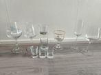 Varia bierglazen en borrelglazen, Ophalen, Glas of Glazen, Gebruikt, Glas