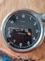 frans dashboard klok autoklok 8 daags oldtimer bugatti, Ophalen of Verzenden, Gebruikt, Oldtimer onderdelen