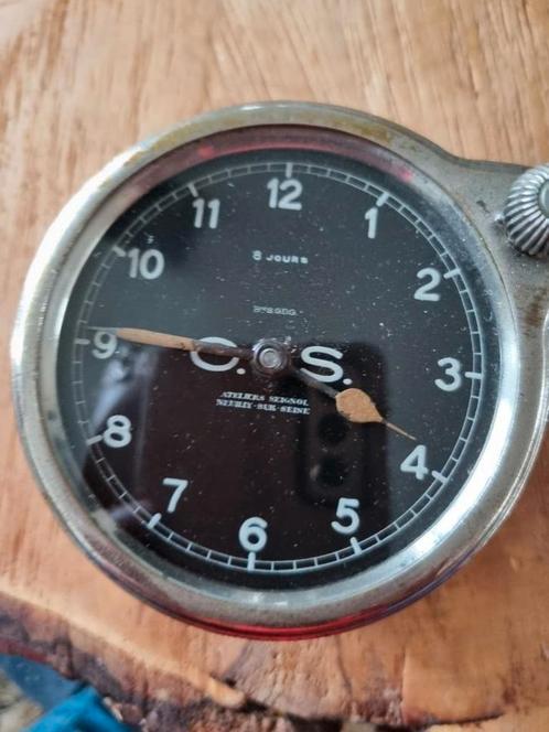 frans dashboard klok autoklok 8 daags oldtimer bugatti, Auto-onderdelen, Interieur en Bekleding, Oldtimer onderdelen, Gebruikt
