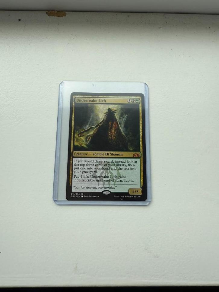 Magic: the gathering - Underrealm Lich GRN - NM, Hobby en Vrije tijd, Verzamelkaartspellen | Magic the Gathering, Zo goed als nieuw