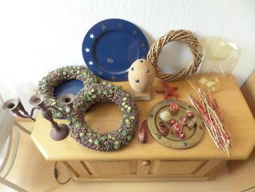 Decoratie bessenkrans ei waxinelichtje houder kandelaar bord beschikbaar voor biedingen