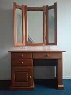 Kaptafel  toilettafel licht eiken 109x42x75h, Ophalen, Gebruikt