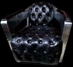 Showroommodel Aviator fauteuil zwart leer + BEZORGING, Huis en Inrichting, Aviator, ., Nieuw, 75 tot 100 cm