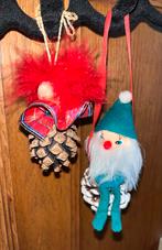 Vintage dennenappel figuren-set van 2, Ophalen of Verzenden, Gebruikt