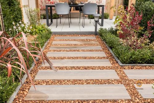 ACTIE Perzikstenen Heel - Half mix - Shell ( gebroken ) bulk, Tuin en Terras, Tegels en Klinkers, Nieuw, Terrastegels, Beton, 10 m² of meer