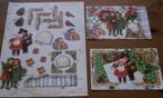 3D Kerst knipvel 2 kaarten kerstmotief, Ophalen of Verzenden, Nieuw, Overige thema's, Overige typen