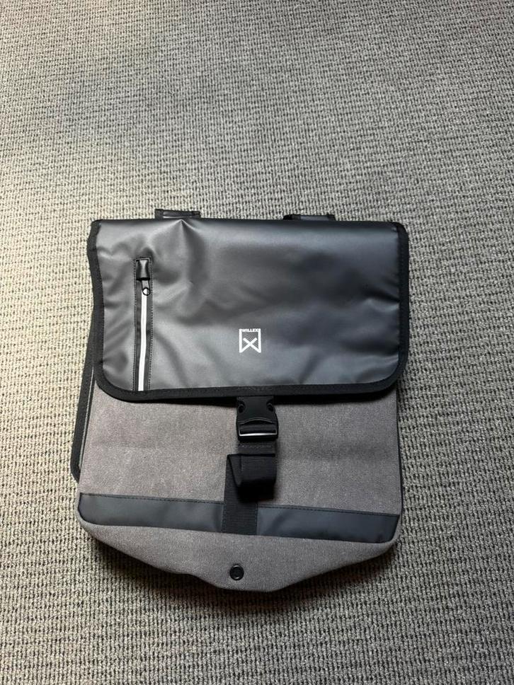 Willex dubbele canvas kantoortas /fietstas, Fietsen en Brommers, Fietsaccessoires | Fietstassen, Zo goed als nieuw, Ophalen of Verzenden