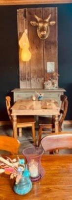 Mooie houten restaurant meubels, Huis en Inrichting, Banken | Bankstellen, Minder dan 150 cm, Minder dan 75 cm, Rechte bank, Landelijk