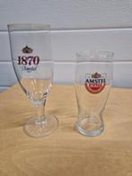 amstel glazen vintage 2x, Ophalen of Verzenden