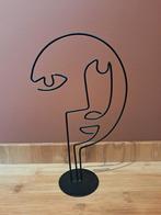 Abstracte Metalen Draad Sculptuur - Gezicht, Ophalen of Verzenden, Zo goed als nieuw