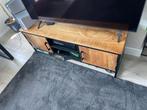 Tv meubel, mangohout/industrieel, zo goed als nieuw, €150,-., Ophalen, Overige materialen, 100 tot 150 cm, Zo goed als nieuw