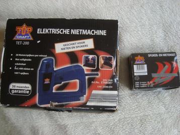 Elektrische nietmachine met nietjes Top craft TET 200  beschikbaar voor biedingen