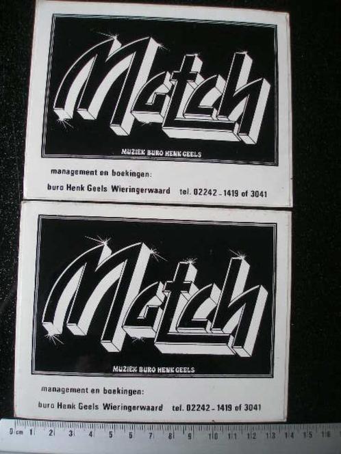 2x sticker Match muziek buro Henk Geels wieringerwaard, Verzamelen, Stickers, Zo goed als nieuw, Bedrijf of Vereniging, Verzenden