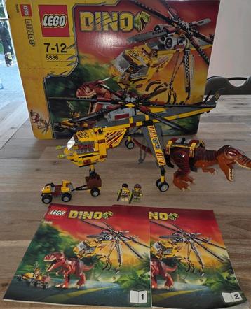 Lego Dino 5886 T-Rex Helikopter Dinosaurus compleet 7-12 beschikbaar voor biedingen