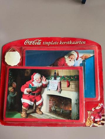 Reclame Coca Cola tinplate Kerstkaarten beschikbaar voor biedingen