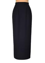 NIEUW PAUW wollen maxi rok, split, zwart/blauw, Mt. XS, Kleding | Dames, Rokken, Nieuw, Maat 34 (XS) of kleiner, Onder de knie