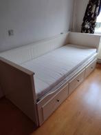 Ikea hemnes slaapbank met matrassen, Huis en Inrichting, Slaapkamer | Slaapbanken, 160 cm, Ophalen of Verzenden, Wit, Zo goed als nieuw