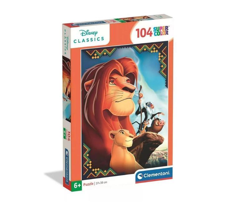 Lion King Puzzel - 104 stukjes - Clementoni, Kinderen en Baby's, Speelgoed | Kinderpuzzels, Nieuw, 6 jaar of ouder, Meer dan 50 stukjes